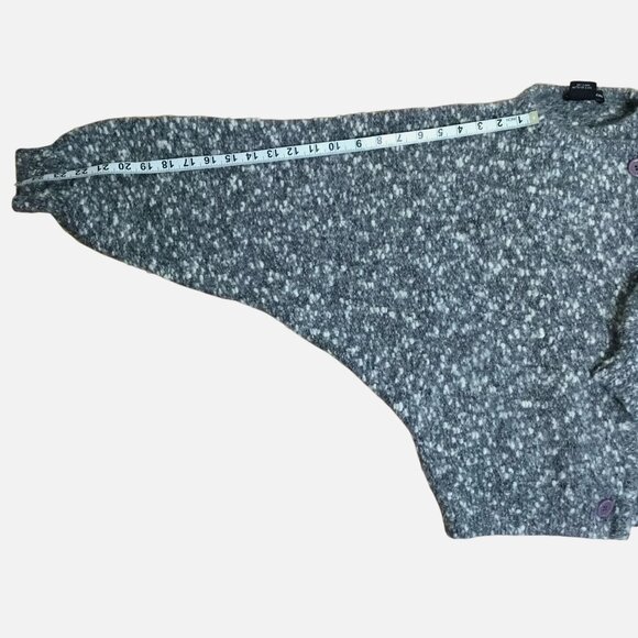 L.B. Diffusion Mohair Wool Dolman Cardigan M Gray Hong Kong 80s Artisanal Knit - Picture 7 of 9